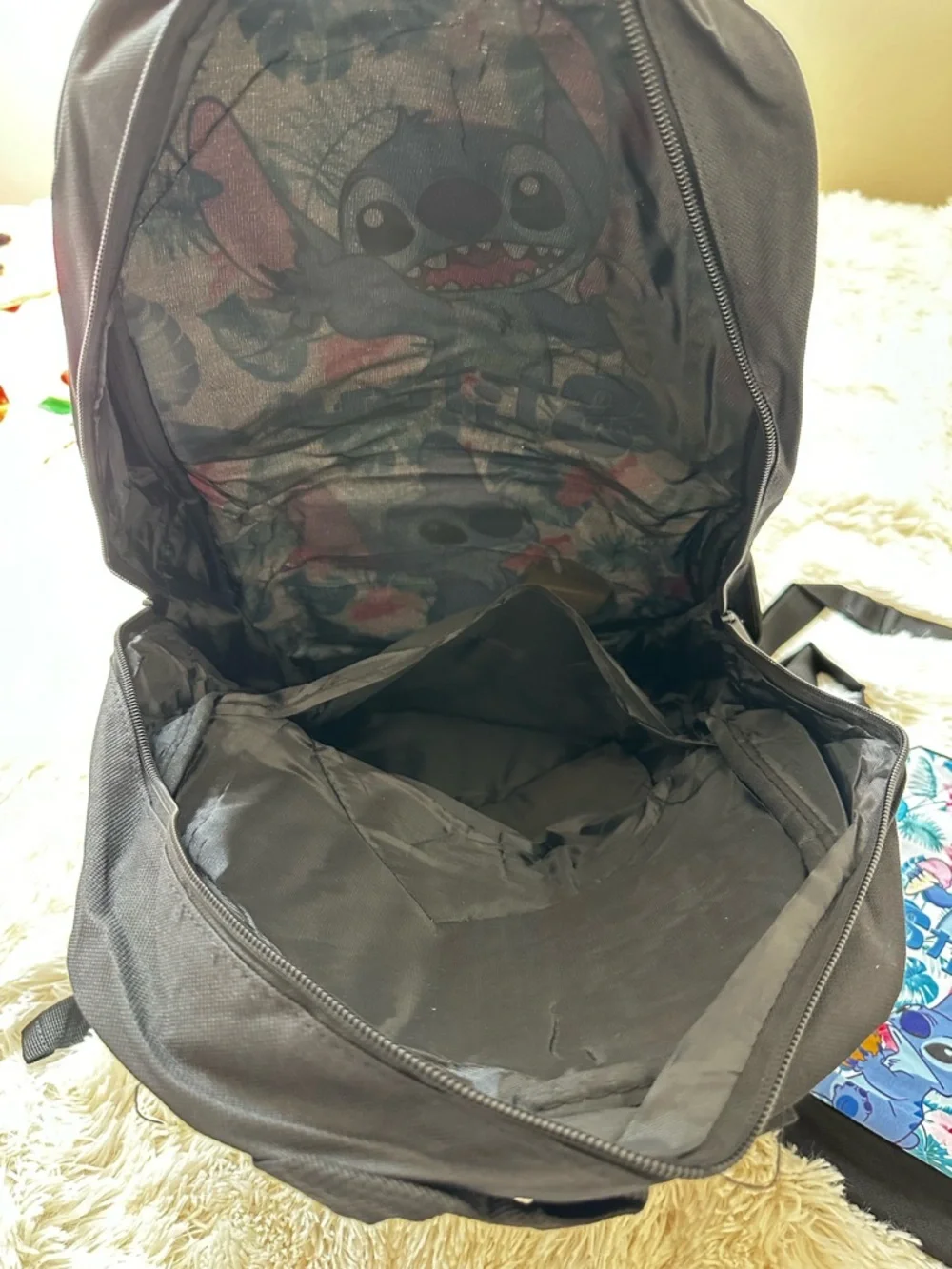 Disney Stitch 3 Piece Backpack Lunch Bag Pencil Case Set Tropical Print New
